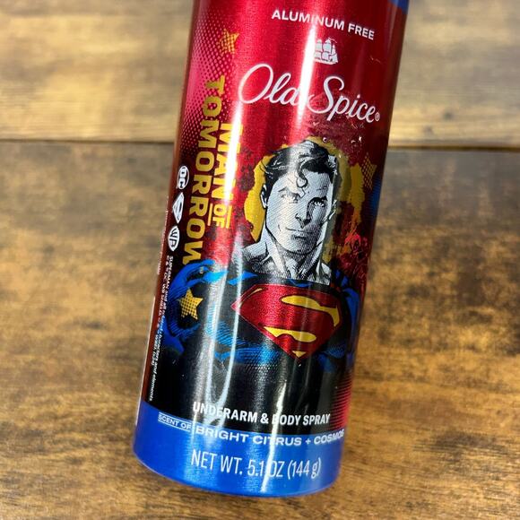 Old Spice Superman Man of Tomorrow Bright Citrus Cosmos Body Spray 5.1 oz - Picture 2 of 5